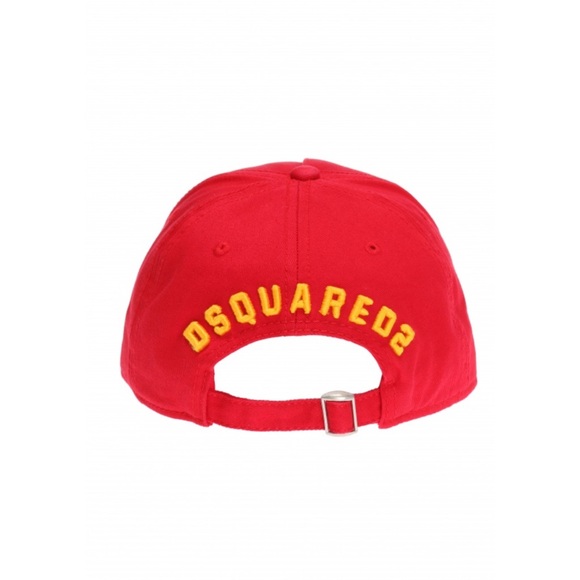 DSQUARED RED YELLOW ICON LOGO HAT CAP DSQ2 - Picture 4 of 6